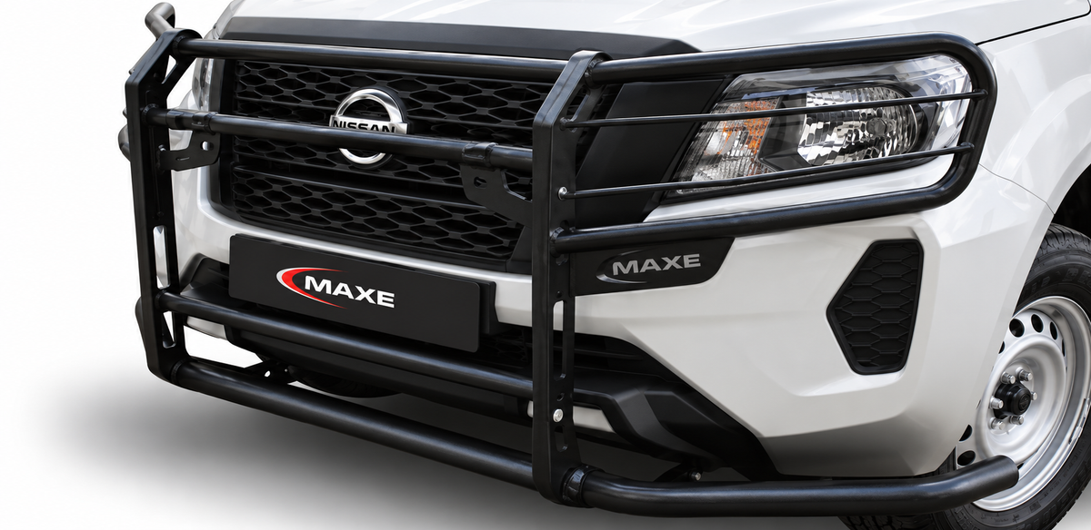 Nissan Navara D23 Black Coated Mild Steel Full-Face Bull Bar