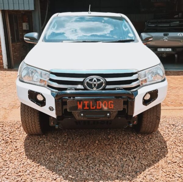 Revo K9 Front, Round Nudge, Spotlight Brackets, Colour - Toyota Hilux Revo