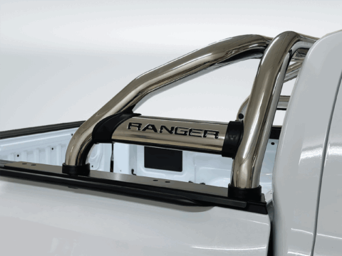 Ford Ranger Next Gen Sports Bar w Oval Side Tubes Stainless - Fits Double Cab and Super Cab Models (Fits Securi Lid & OEM Tonneau) R 750,00
