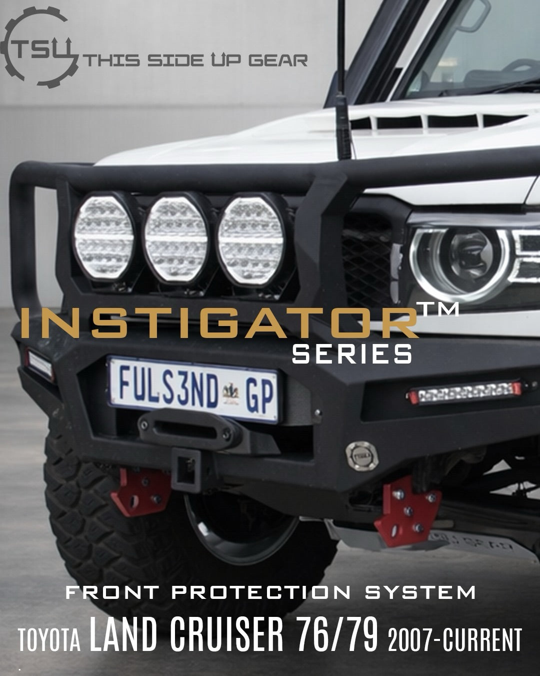 TSU Gear Toyota Land Cruiser 76 Front Replacement Bumper Full Hoops - view 4
