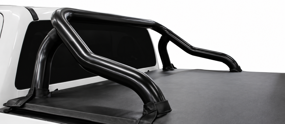 Isuzu D-Max Gen 7 Black Stainless Steel Fleet Sports Bar – With Brake Light – Double Cab & Xtra Cab
