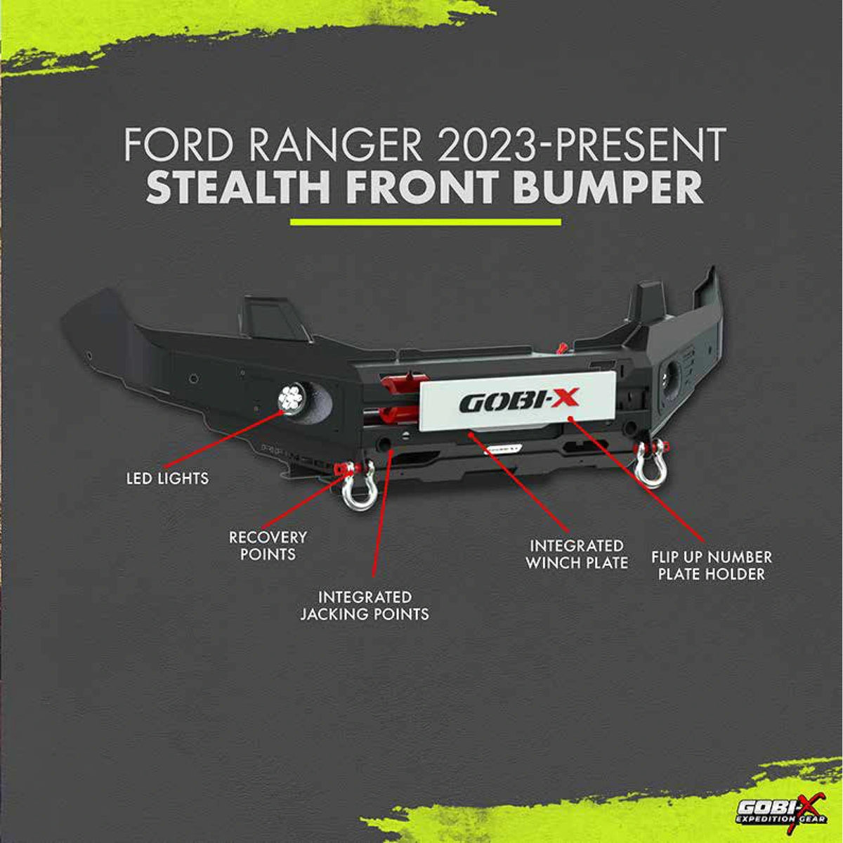 Ford Ranger 2023+ Stealth Front Bumper