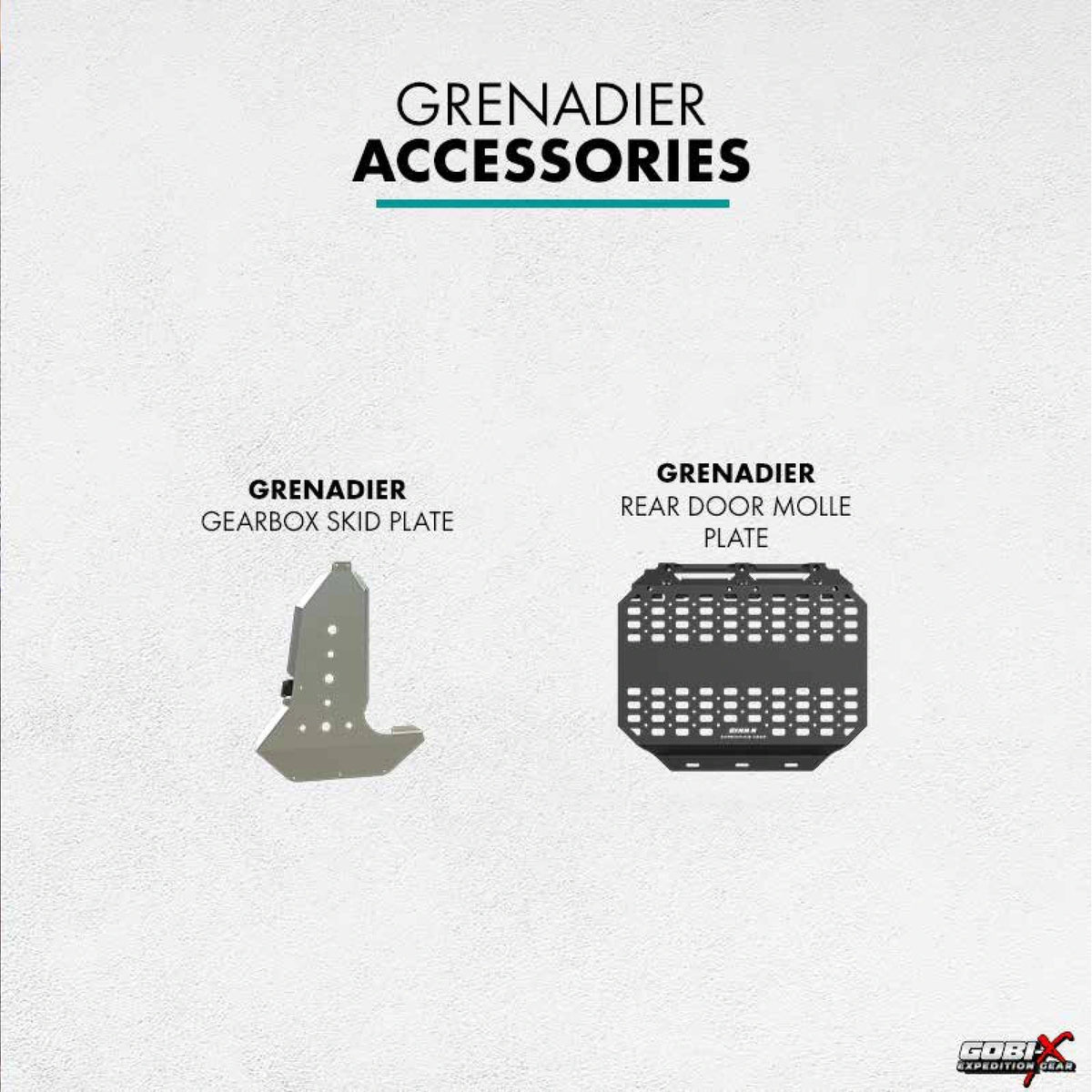 Ineos Grenadier Gearbox Skid Plate - labelled accessory reference sheet