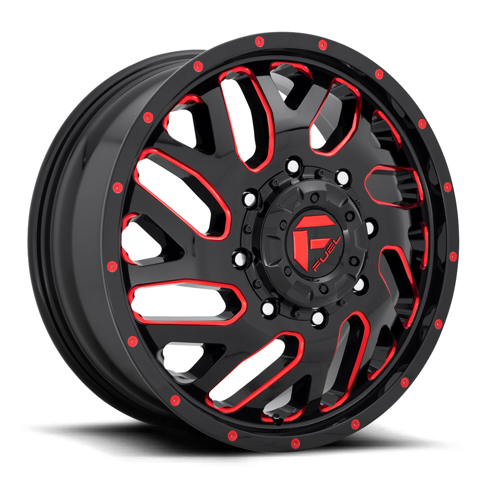 Triton Dually Alloy Wheel – Gloss Black Red Tinted Clear
