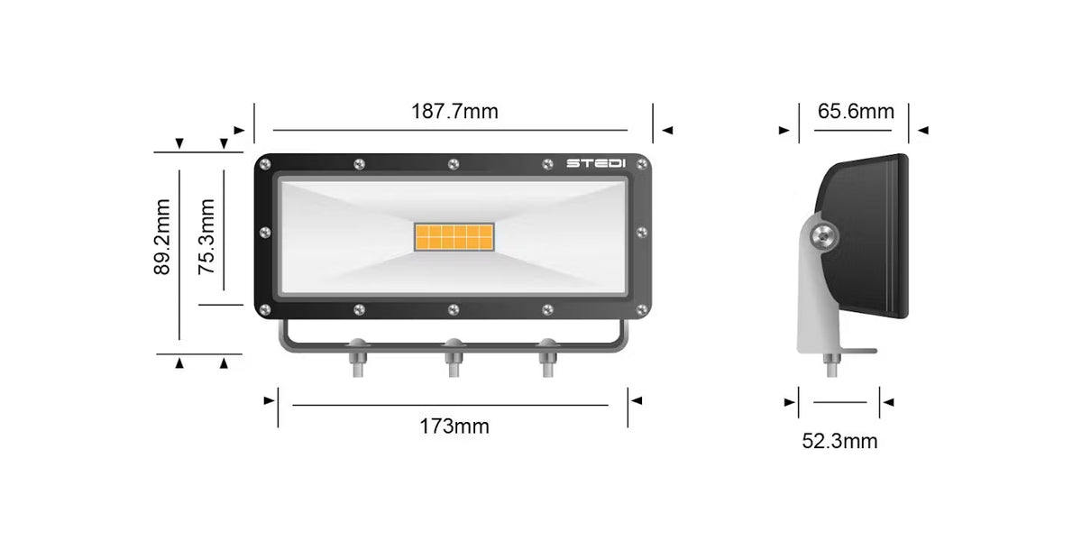 STEDI Hyper 8" 60W LED Flood Light — view 2