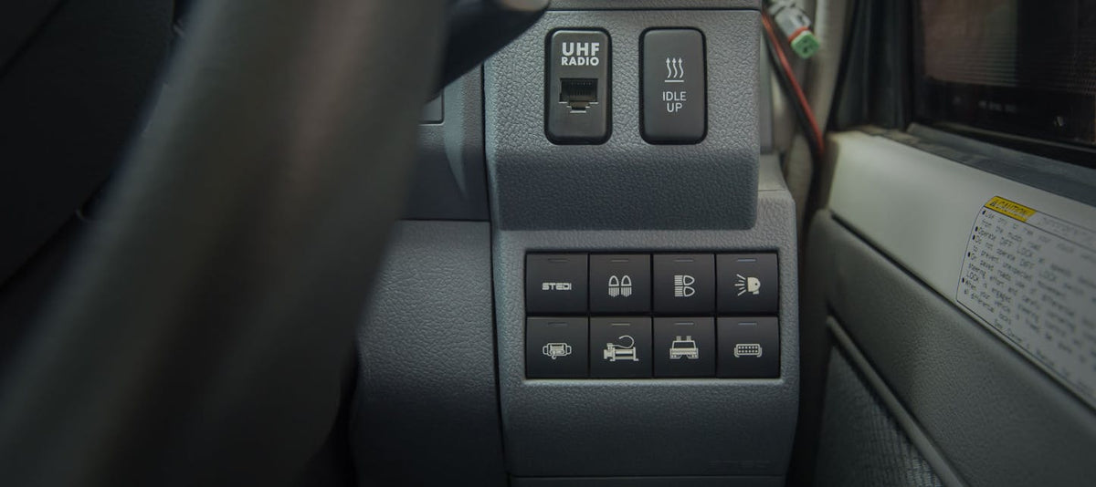 STEDI Switch Fascia Panel — Toyota 70 Series Land Cruiser — view 2