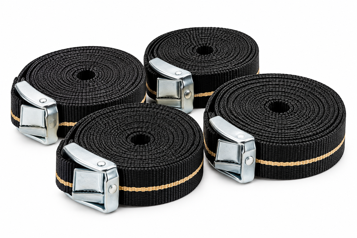 Cam Buckle Tie-Down Straps – Set of 4