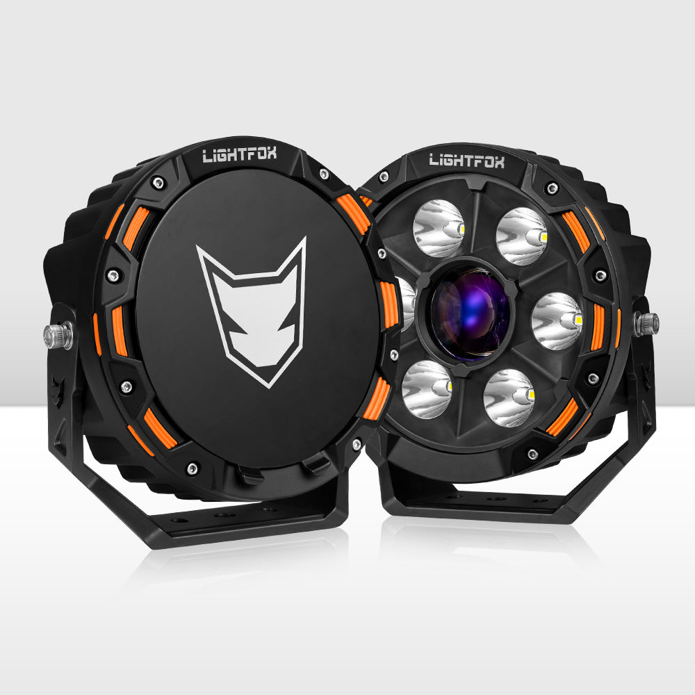 Lightfox 7-Inch Laser LED Driving Lights – 11,285 Lumens, 2,226m