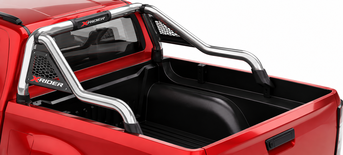 Isuzu D-Max X-Rider Gen 7 Polished Stainless Steel Long-Leg Sports Bar – Double Cab & Xtra Cab