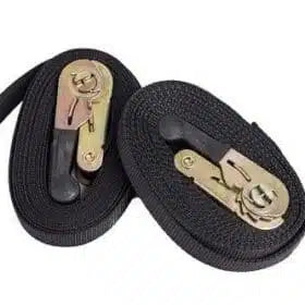 Black Ratchet Tie-Down Straps – Set of 2