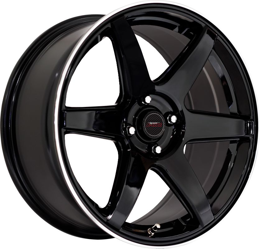 Acid Black Machined Lip Alloy Wheel
