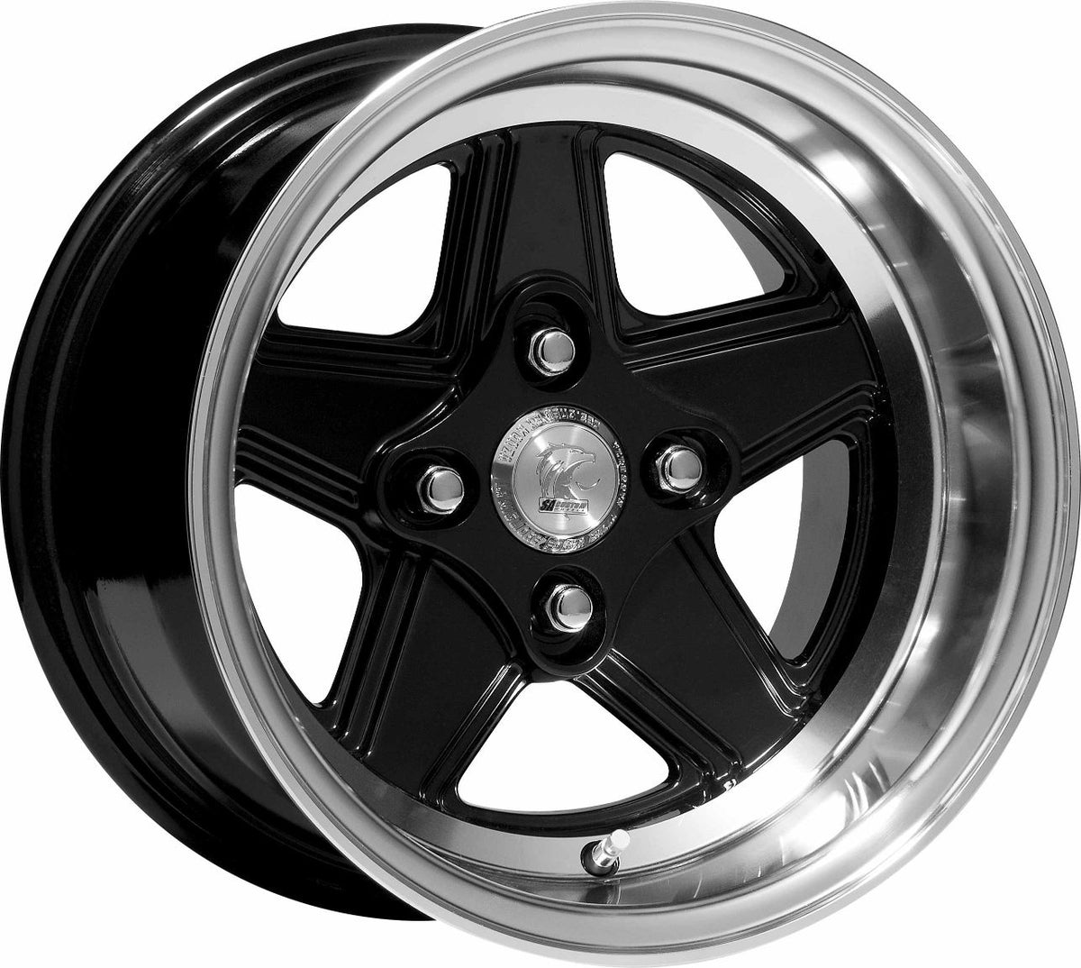 Assen Black Machined Lip Alloy Wheel