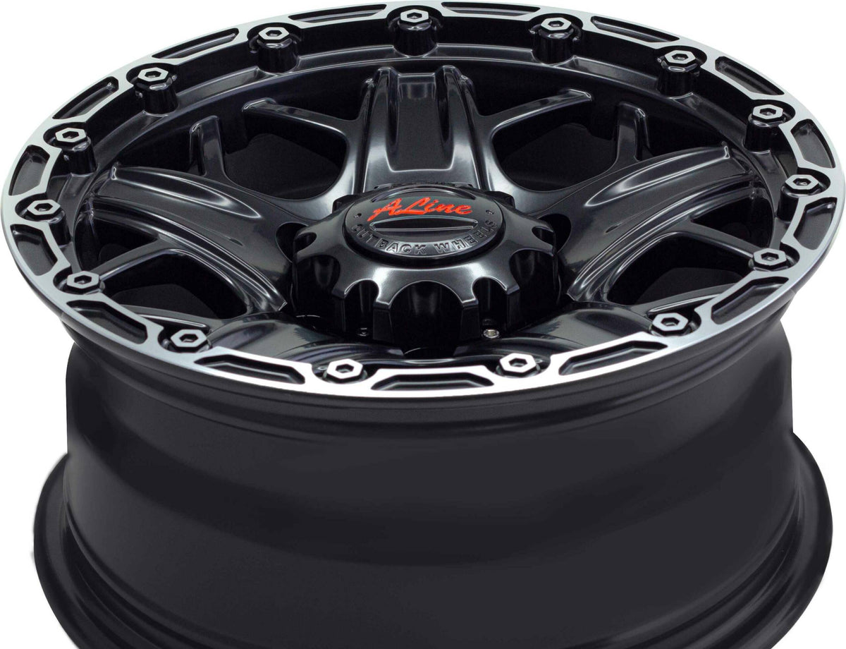 Blaze Satin Black Machined Edge Alloy Wheel