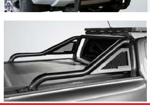 Ford Ranger Next Gen GLADIATOR Sports Bar Black - Fits Double Cab Model (Fits with Securi Lid & OEM Tonneau)