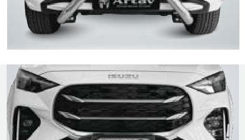 Isuzu MU-X PDC Nudge Bar Black with Branded Injection Mould