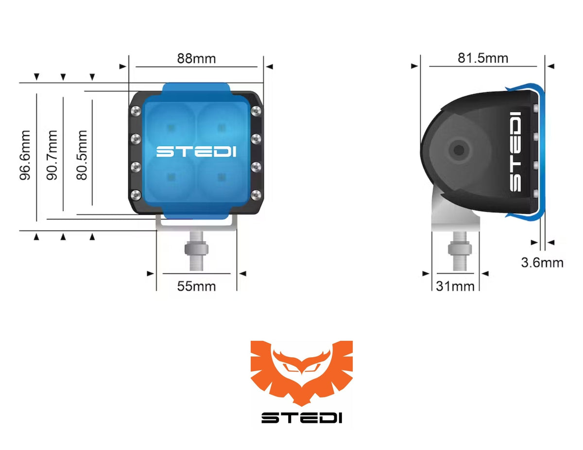 STEDI C-4 Black Edition LED Light Cube — Spot — view 7