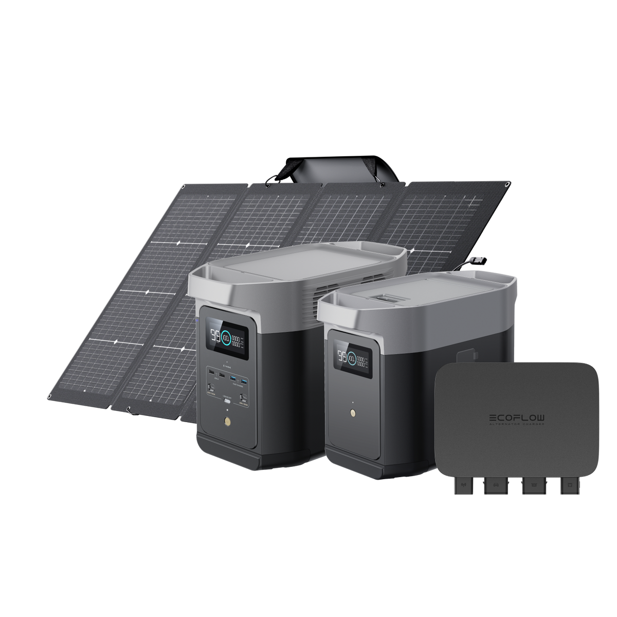 EcoFlow DELTA 2 + 800W Alternator Charger + 400W Solar Panel
