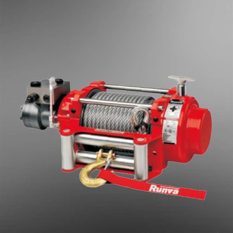 Runva Winch 10,000lb Hydraulic Winch with Steel Cable Heavy Duty Recovery
