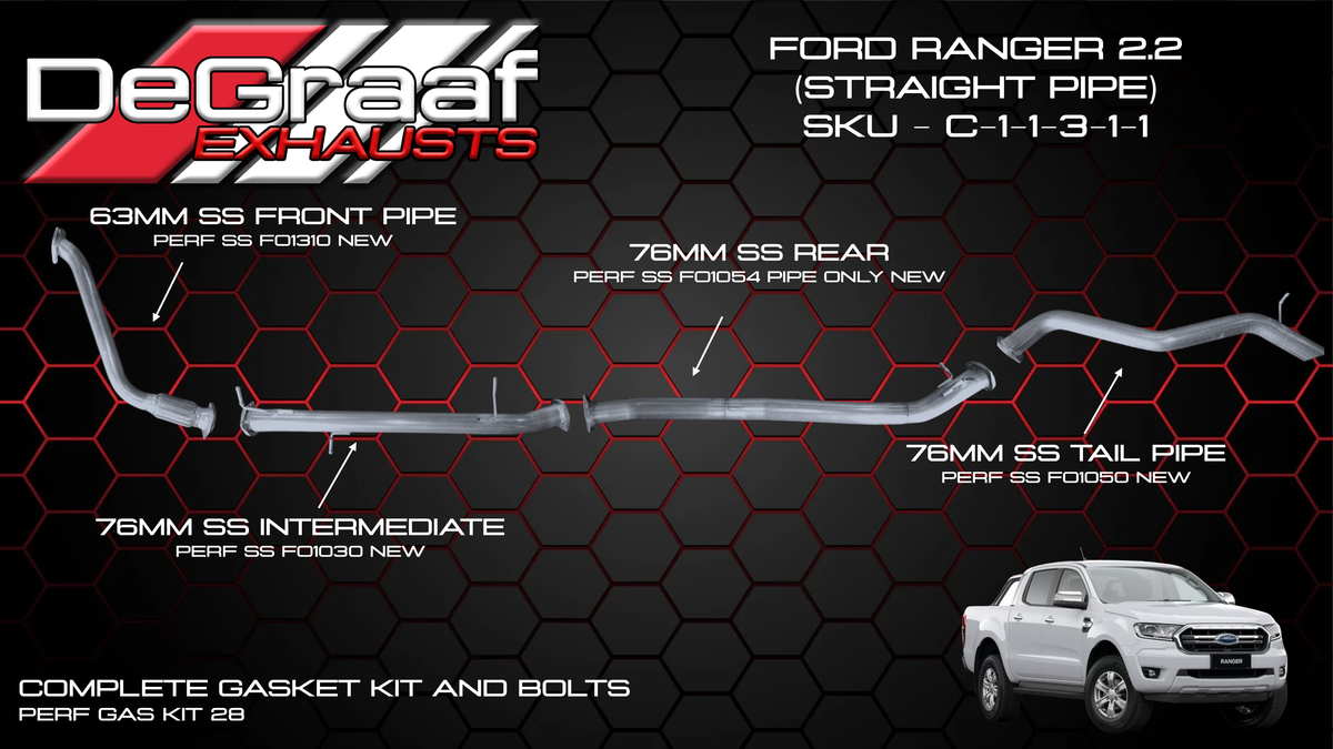 Ford Ranger 2.2 Pipe Only System