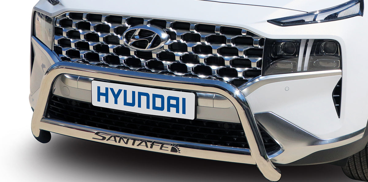 Hyundai Santa Fe Polished Stainless Steel Nudge Bar – 2021