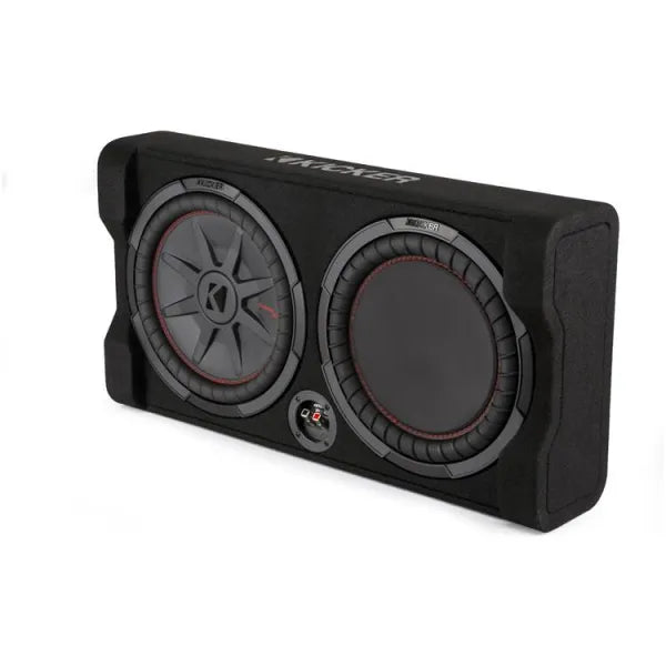 Kicker Kickpack 12 Inches CompSeries Subwoofer in Truck Enclosure/ D-Series 2-Channel Amplifier/ Wiring Kit