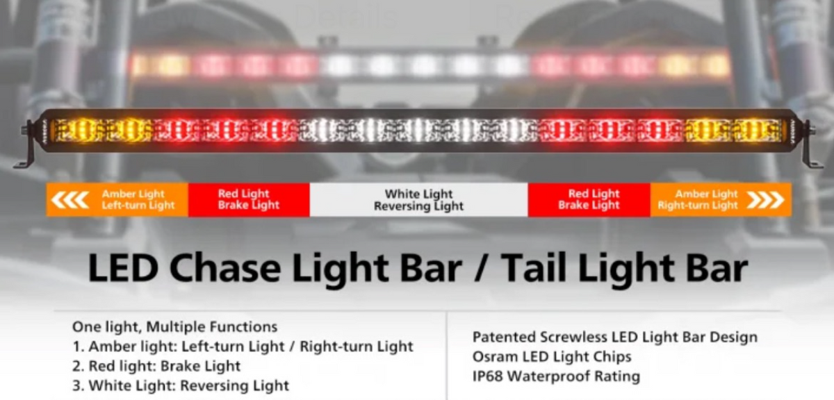 Patented 30 inch Signal Warning car Light offroad Led Light Bar Emergency Safety Turn Signal tail light