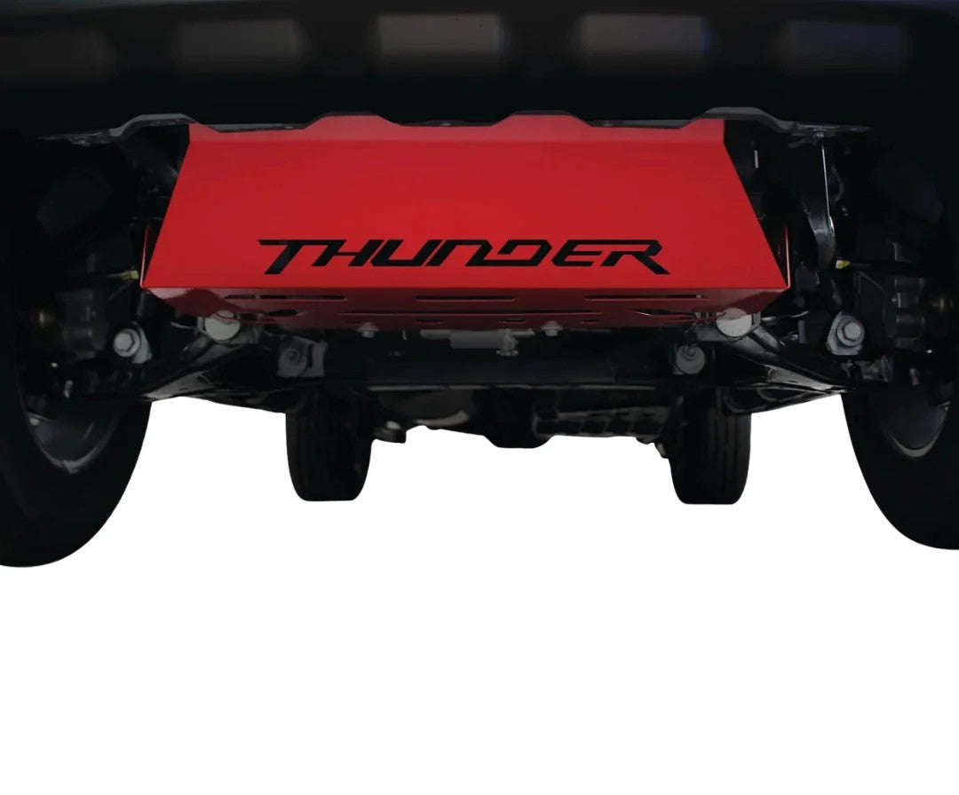 Ford Ranger T7 Thunder Red Stainless Steel Sump Guard