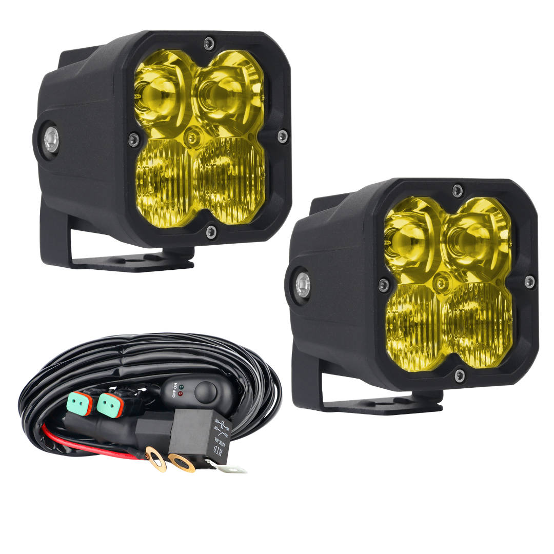 RS3 Combo Beam Lights Yellow (Pair)