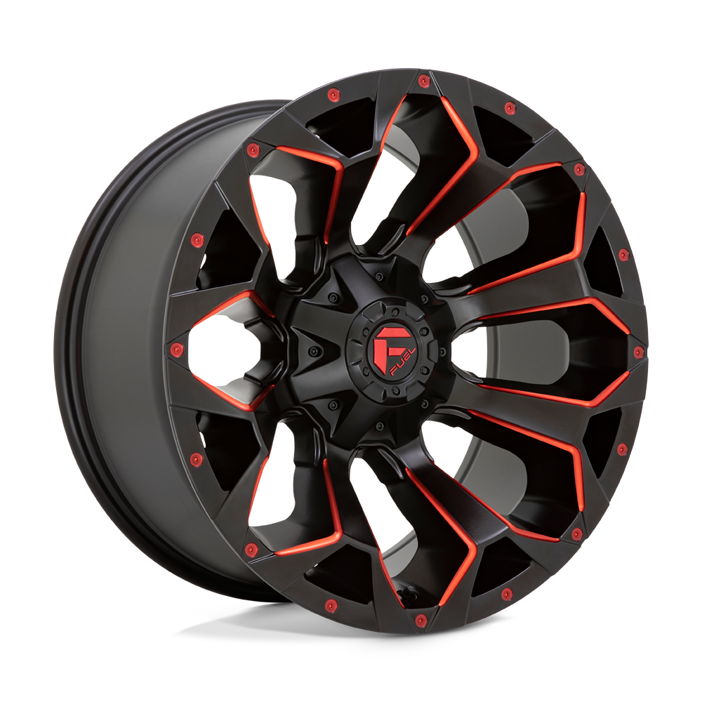 Assault Alloy Wheel – Matte Black Red Milled