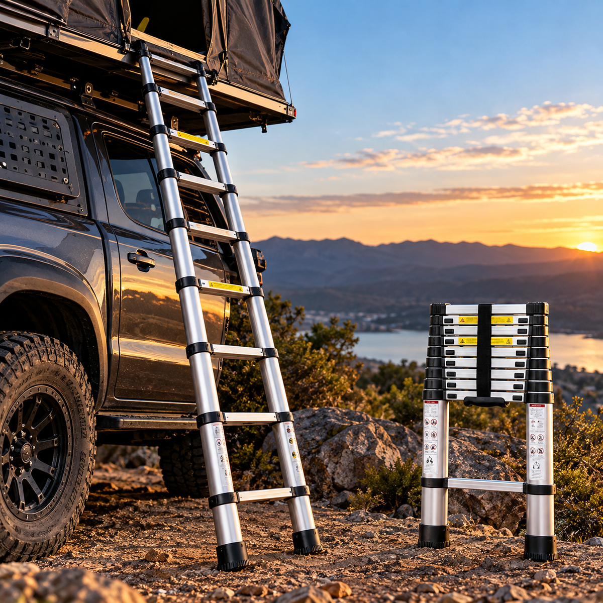 2,6m Telescopic Ladder complete