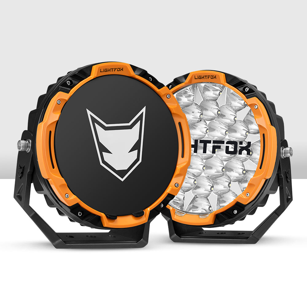 Lightfox 9-Inch LED Driving Lights – 16,342 Lumens, 2,100m