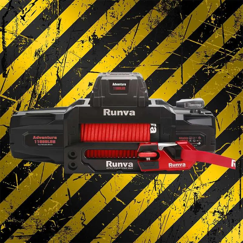 Runva Adventure Series 11,000lb 12V Electric Winch with Synthetic Rope, IP67