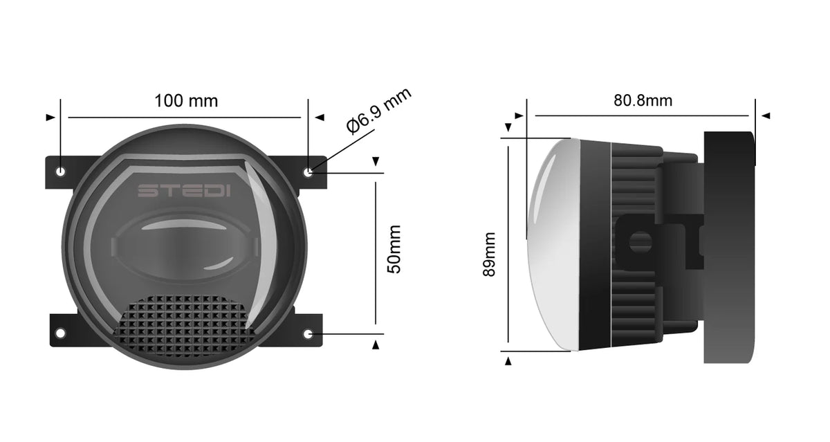 STEDI Universal Type A LED Fog Light with DRL Conversion Kit — view 6