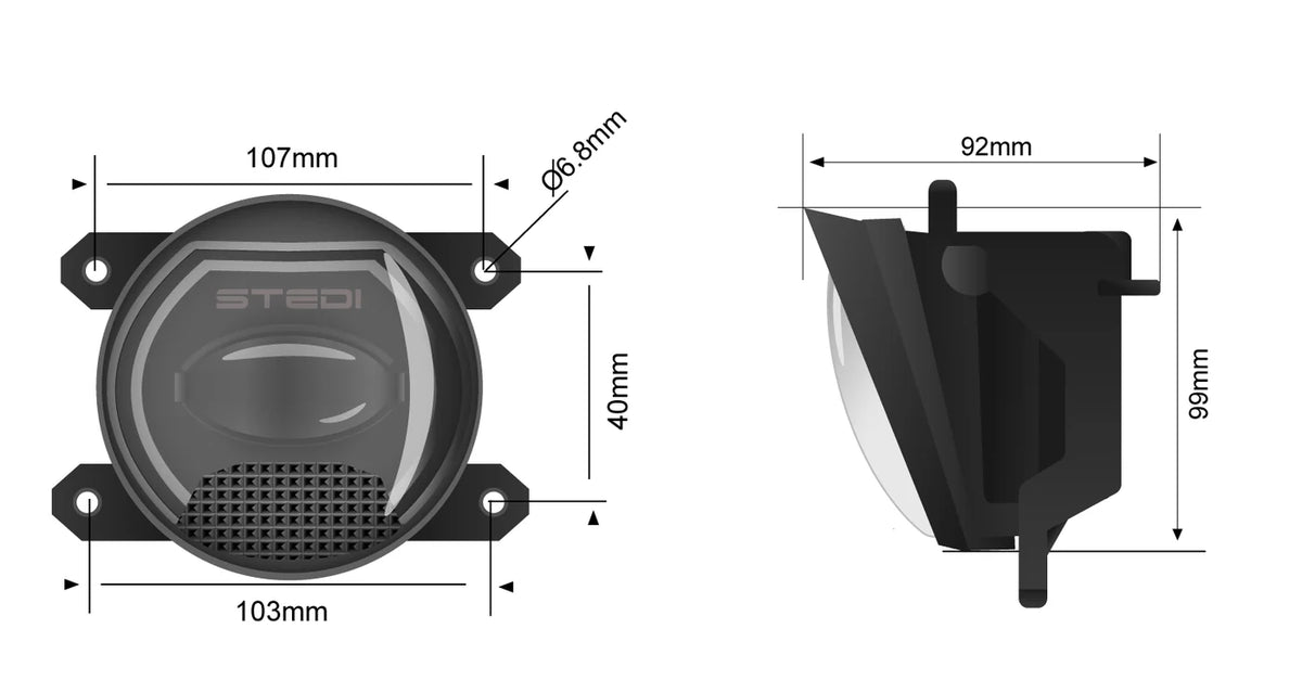 STEDI Universal Type B LED Fog Light with DRL Conversion Kit — view 5