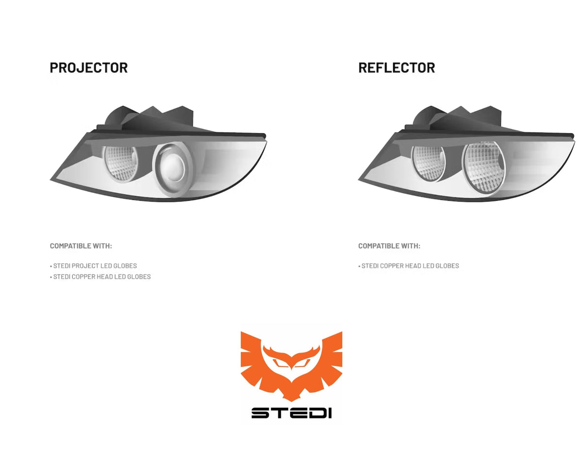 STEDI Projector H11 / H9 / H8 LED Headlight Globes (Pair) — view 3