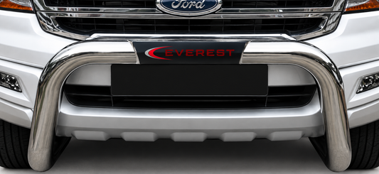 Ford Everest T6/T7 Polished Stainless Steel Nudge Bar with Branded Cover