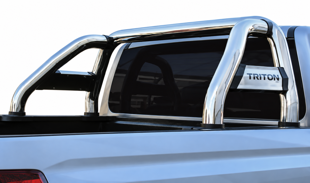 Mitsubishi Triton Black Stainless Steel Nudge Bar