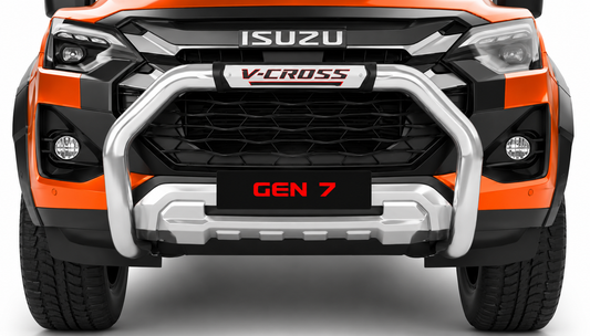 Isuzu D-Max V-Cross Gen 7 Polished Stainless Steel Nudge Bar