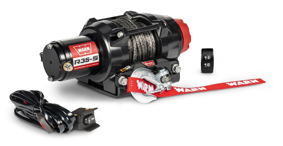 WARN R-SERIES 3500LB (1587KG) 12V ATV WINCH WITH SYNTHETIC ROPE