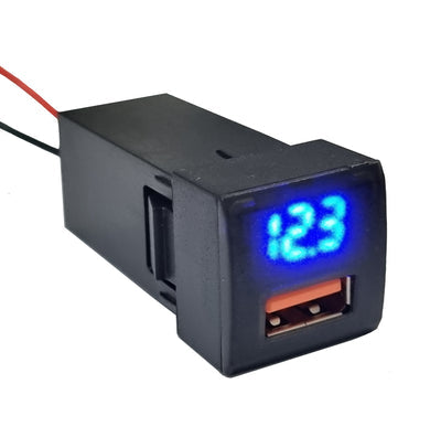 Toyota QC3 Charger + Volt Meter (22mm X 22mm) - Blue LED