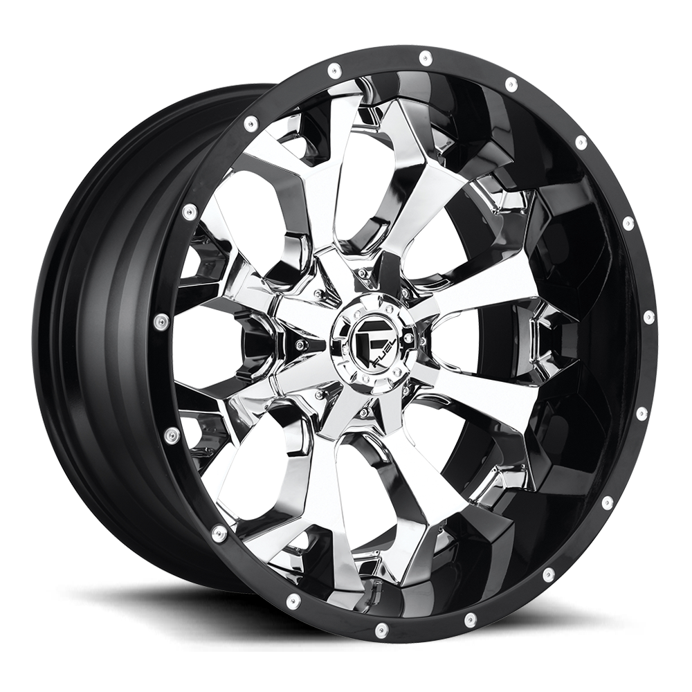 Assault Alloy Wheel – Chrome Plated Gloss Black Lip