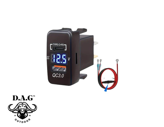 Toyota Hilux D4D USB-C Fast Charger