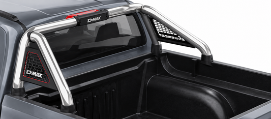 Isuzu D-Max Gen 7 Polished Stainless Steel Short-Leg Sports Bar – Double Cab & Xtra Cab