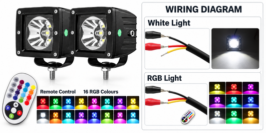 4x4 Nation MultiGlow 3-Inch LED Pod Light