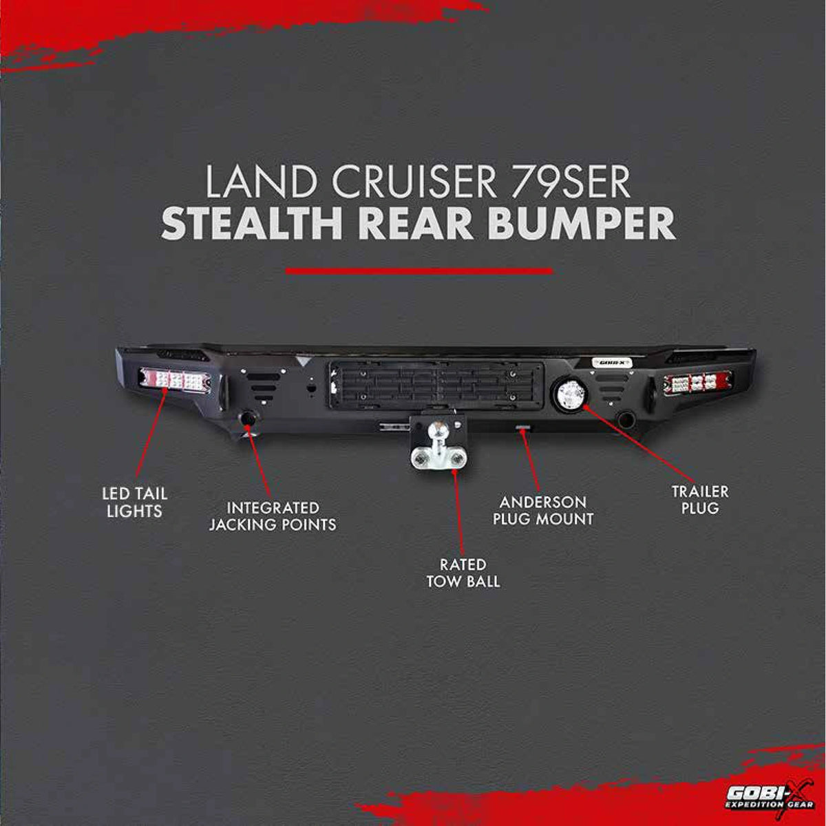 Toyota Land Cruiser 79 Series Stealth Rear Bumper