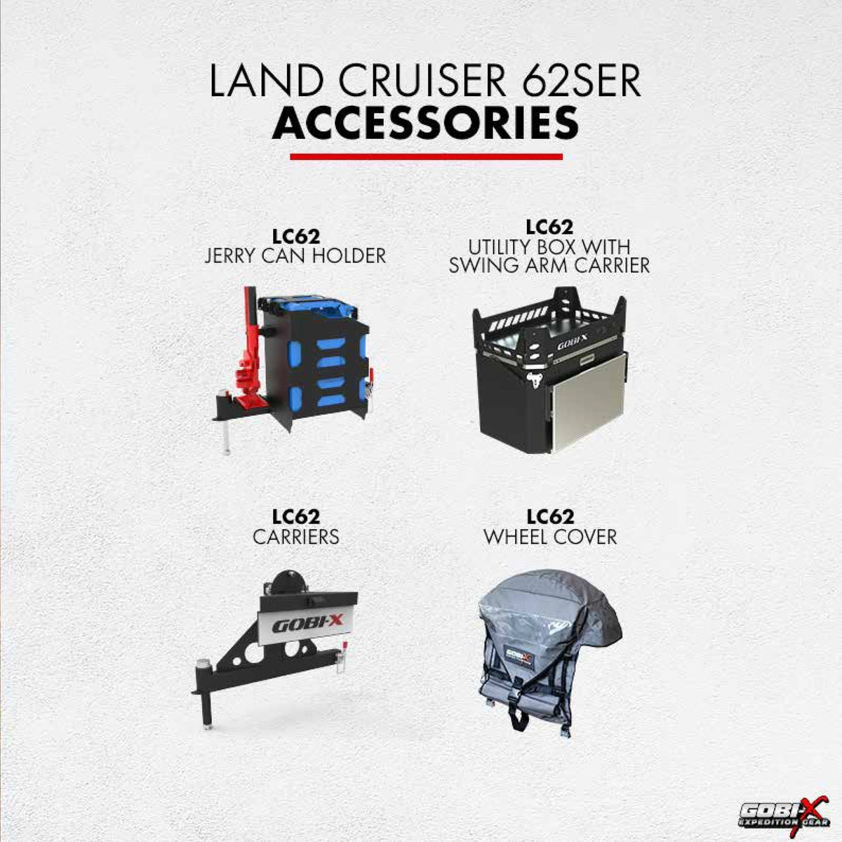 Toyota Land Cruiser 62 Series Spare Wheel Cover - labelled accessory reference sheet