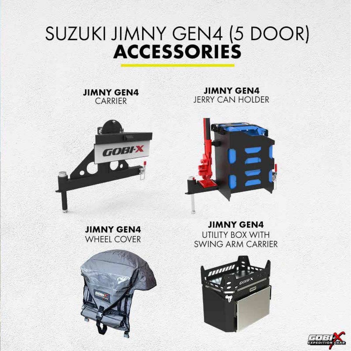 Suzuki Jimny Gen 4 5-Door Spare Wheel Cover - labelled accessory reference sheet