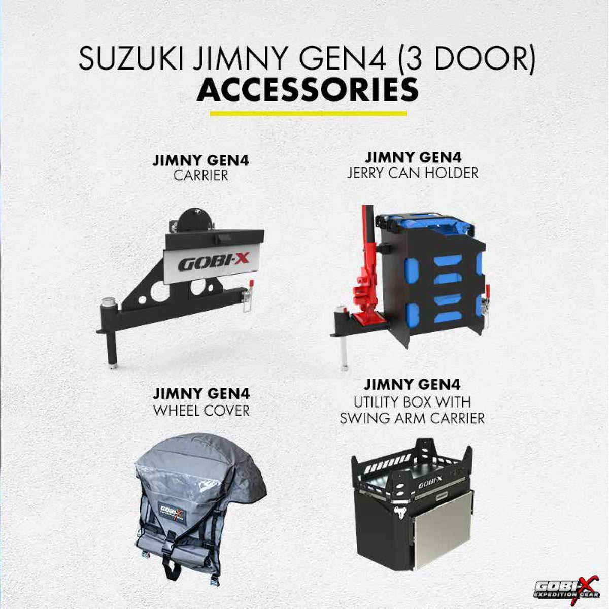 Suzuki Jimny Gen 4 3-Door Spare Wheel Cover - labelled accessory reference sheet