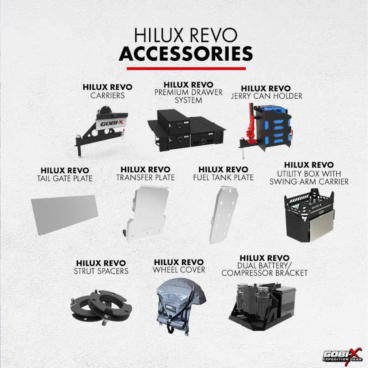 Toyota Hilux Revo Spare Wheel Cover - labelled accessory reference sheet