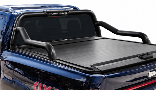 Foton Tunland V7 Black Coated Stainless Steel RollaTop Compatible Sports Bar